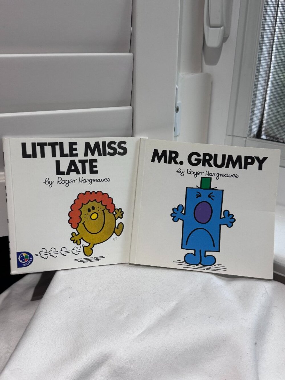 📚 Mr. Grumpy & Little Miss Late Roger Hargreaves Book Bundle Kids Classics ✨